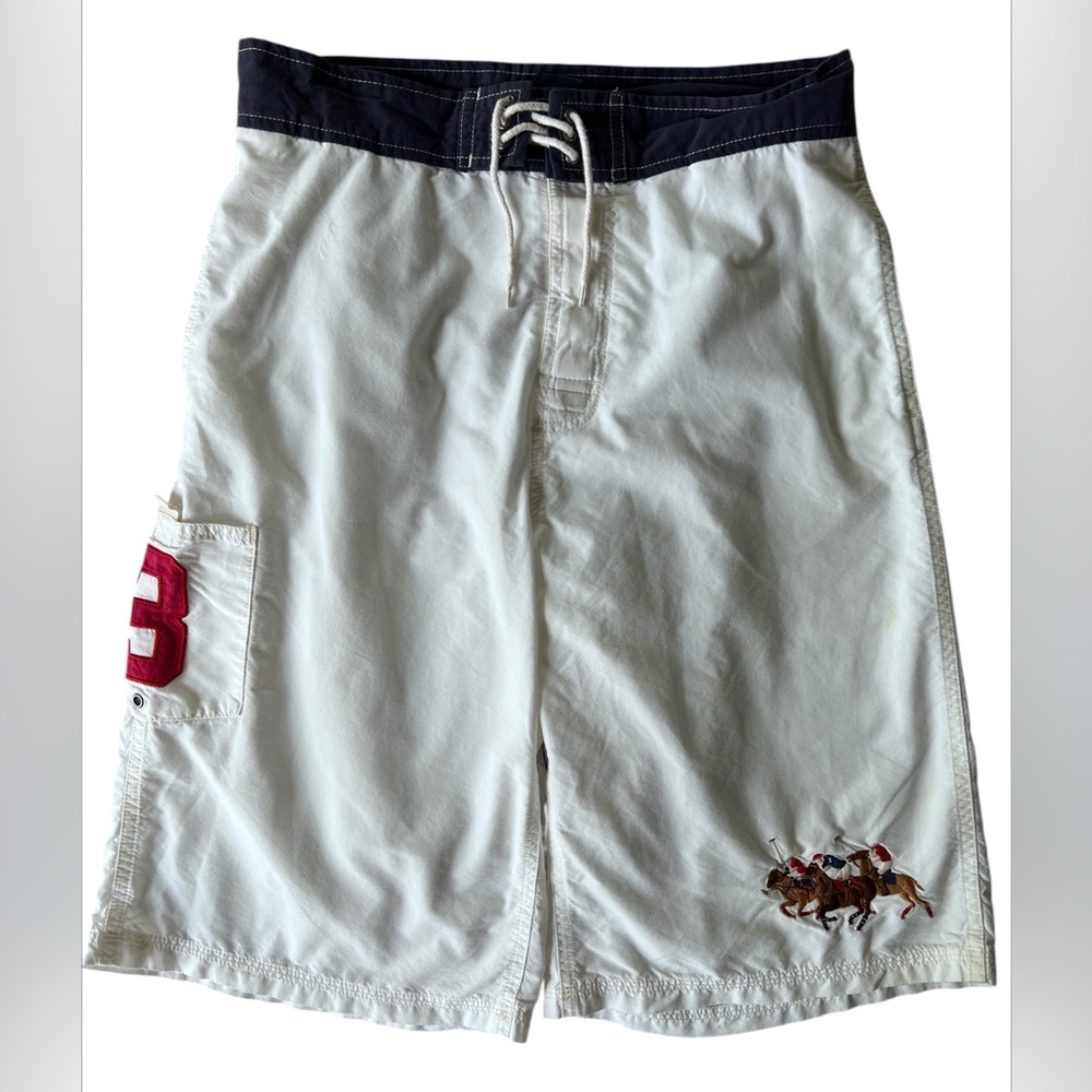 Polo Ralph Lauren Swim Shorts Embroidered Polo Horses Mesh Lined Boys Size Large